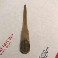 Antique 1921 Genuine Bronze commemorative Letter Opener by First National Bank picture