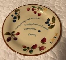Longaberger Pottery Serving Plate in Berry Fruit pattern New in box picture