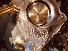 Yufuin Antique JUNGHANS Glass Analog Goddess Table Clock German Crystal Glass  picture