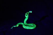 Uranium Glass Cobra Uranium Vaseline Glass Figurine Cobra  Glass UV Snake Glass picture