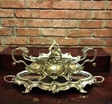French Vintage Solid Brass Jardiniere with Tray picture