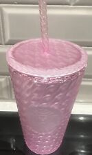 2024 New Starbucks Matte Light Pink Frost Chain Link Soft Touch Grande Tumbler picture