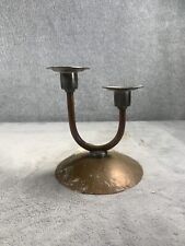 Vintage Coppercraft Guild Copper & Brass Double Candlebra Candlestick Holder picture