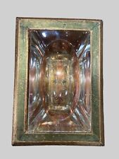 Vintage Italian Florentine Gilt Wood Ashtray w/ Glass Insert P.G. Made in Italy picture