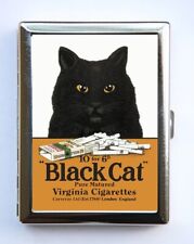 Black Cat Cigarette Case Wallet Business Card Holder picture