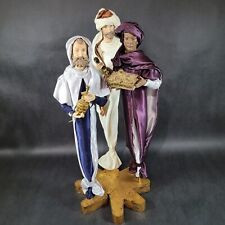 Vintage Three Wise Men Hand Made Nativity Sculpture Made in Philippines 20