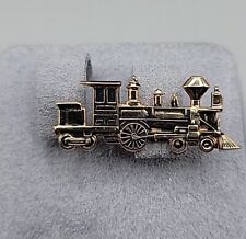 Antique Gold Filled Railroad Train Pin Railway Locomotive Brooch Pat 2066969  picture