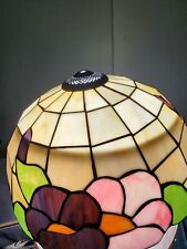 Vintage Tiffany Style Stained Glass Multicolored Stained Glass Lamp Shade - 12