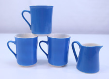 VTG Syracuse China Coffee Mug Creamer Tea Cup Syralite Restaurant Ware Blue LOT picture