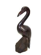 Vintage Hand Carved Ironwood Pelican Bird Figurine Statue 6.5” Wood picture