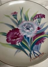 Vintage Plates Hand-painted Ucagco (3) Pink Floral Design Signed K Nakasima picture