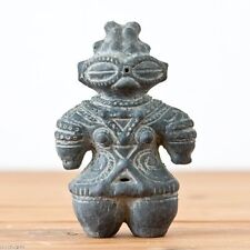 Japanese Dogu Jomon period Clay statue Earthen figure Doll Ancient Black 11.7cm picture