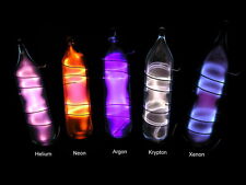 Set of noble gases in ampoules - Helium Neon Argon Krypton Xenon discharge lamps picture