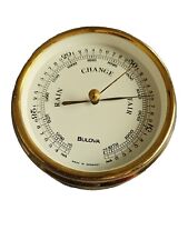 Rare VINTAGE BULOVA Barometer Brass Germany Weather ~5