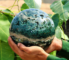 Huge 180mm Green Ocean Jasper Crystal Quartz Healing Energy Stone Sphere Globe picture