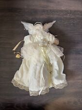 HC Accents Handmade Signed Henry Curtis Vintage Christmas Angel Tree Topper 12” picture
