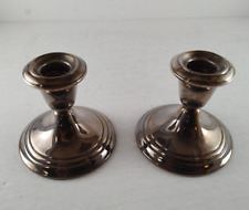 Vintage Gorham Electroplated Silver Original Weighted Candle Holders YC3003 3.5