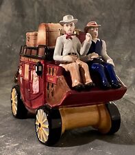 Wells Fargo Stagecoach Collectable 2002 Ceramic Cookie Jar MINT picture