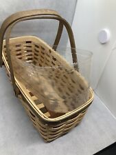 Longaberger 2007 Woven Memories Basket With Protector, VGUC picture
