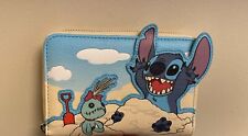 Disney Loungefly Stitch Scrump Beach Scene Zip Around Wallet - 2024 Brand New picture