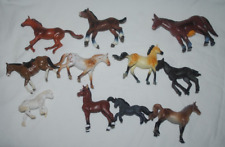 Vintage small plastic horse figures lot, various sizes & brands, LOT OF 11 picture
