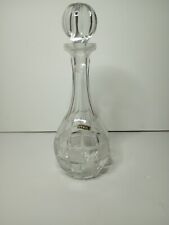 Irena Crystal Decanter Etched Checkered With Stopper 12