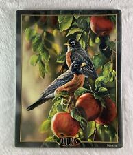 AUTUMN MELODY Plate Millette Songbird Clock Rosemary Millete #4 Robins & Apples picture