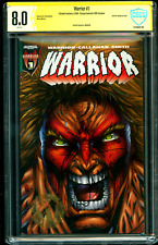 Warrior #1 CBCS 8.0 SS Signed by Ultimate Warrior Gold Variant WWF WWE CGC Comic picture