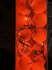 Vintage Italian Silvestri String Christmas Lights Italy 10 Lights ORANGES READ picture