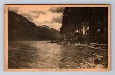 Lake Wenatchee WA-Washington, Moonlight On Lake, Antique, Vintage Postcard picture