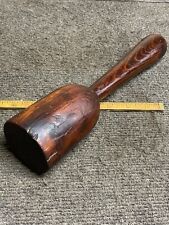 Vintage Round Wooden Mallet 16 Oz Exotic Wood  picture