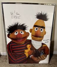 Vtg Ernie & Bert 1978 Poster Sesame Street Art Wall Decor Mounted Rubber Duckie picture