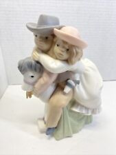 LLADRO Family Golden Memories Daisa 93 Cowboy/Cowgirl Rocking Horse Figure READ picture