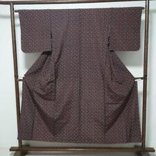 Japanese 277 Kimono Washable Small Pattern Lined Black Patterned picture