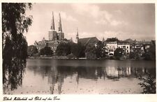 VINTAGE POSTCARD HOTEL ON THE RIVER AT LUBECK MUHLENTEICH GERMANY c. 1920 RPPC picture