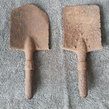 WW1 2x ORIGINAL GERMAN EMPIRE ARMY SHOVEL ENTRENCHMENT TOOLS INFANTRY TOOLS picture