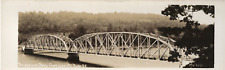 RPPC Bridge Over Deep Creek Lake Maryland Route 37 Panoramic Photo Postcard picture