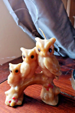 Vintage Owls Decorative Wax Candle picture
