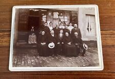 Antique 1900s French Clothing Shopkeepers Cobblestone Street Paris Photo picture