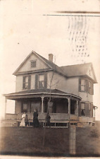 RPPC Freeport Illinois OLD HOUSE Photo 1908 Postcard picture