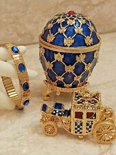 Fabrege Jewelry box set Faberge egg Queens Carriage 24K GOLD gift women Fabergé picture