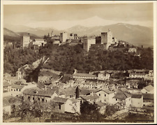 Spain, Granada, View of the Alhambra, ca.1880, vintage albumin print Tirag picture