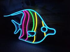 Neon sign fish, tropical fish neon sign, sea fish neon sign (size 25