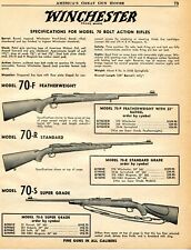 1959 Print Ad of Winchester Rifle Model 70 70F 70R 70S 70FMC 70RMC 70SMC picture