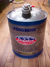 Delphos kerosene Can Galvanized Metal 5 Gallon Paper Label NOS Never Used picture