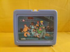 1986 The Real Ghostbusters Blue Plastic Lunch Box W/Thermos - J5 picture