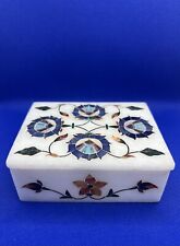 4×3 inches White Marble Inlay Storage Box /Trinket Box #Free Shipping picture