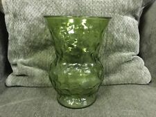 Antique Glass Vase Green Beautiful Estate Piece picture