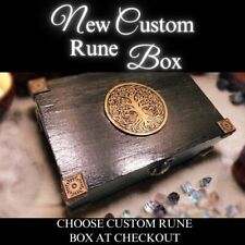 Customizable Black Wooden World Tree Jewelry Gift Stash  Keepsake Box Witch picture