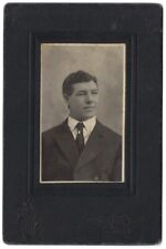 c1900 Handsome Dapper Young Man Well Dressed Albany New York NY Cabinet Card picture